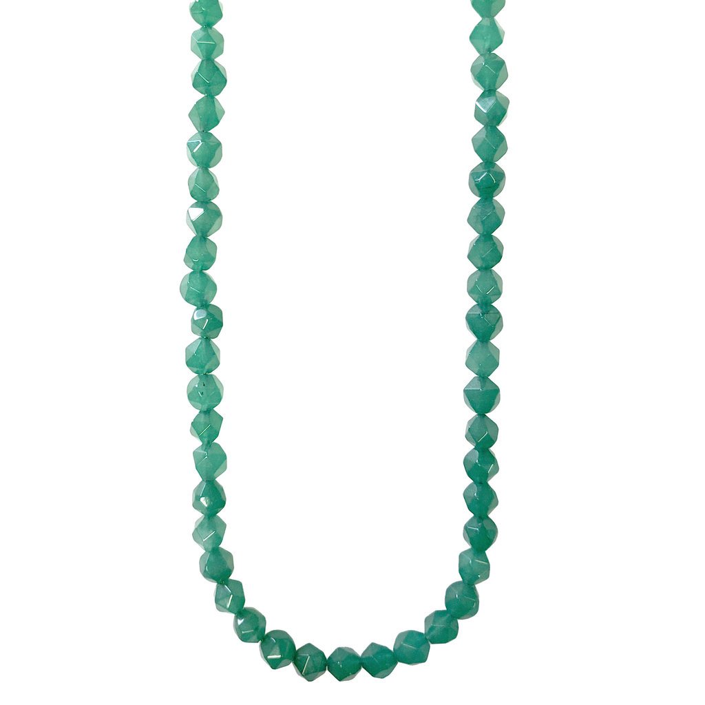 Faceted Star Cut Aventurine 16" Strand