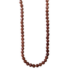 Faceted Star Cut Goldstone 16" Strand