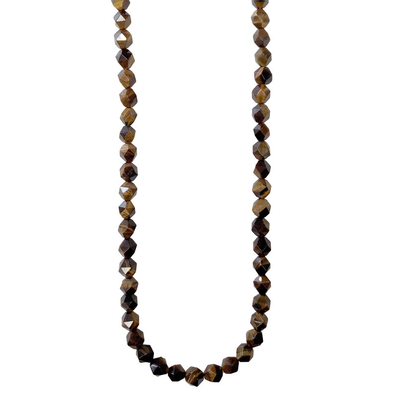 Bead World Faceted Star Cut Tiger Eye 16" Strand