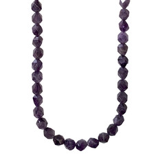 Bead World Faceted Star Cut Amethyst 16" Strand