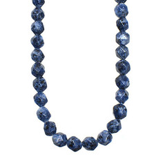 Bead World Faceted Star Cut Blue Sesame Jasper 16" Strand