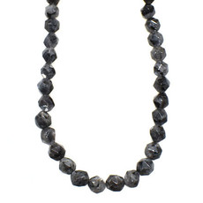 Faceted Star Cut Grey Labradorite 16" Strand