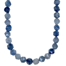 Bead World Faceted Star Cut Blue Agate 16" Strand