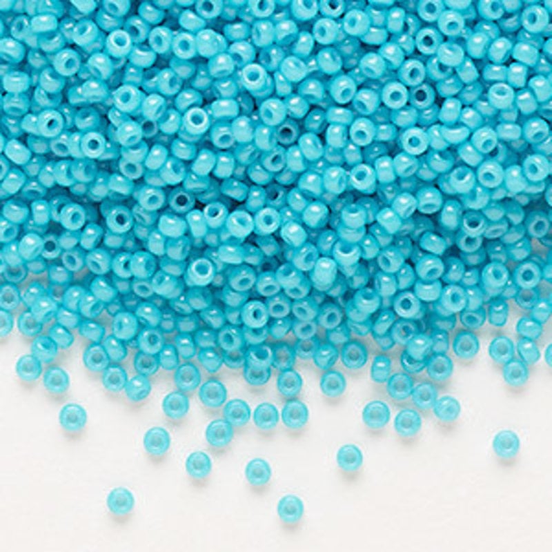 Miyuki #11 Rocaille Seed Bead Duracoat Opaque Underwater Blue 25gms