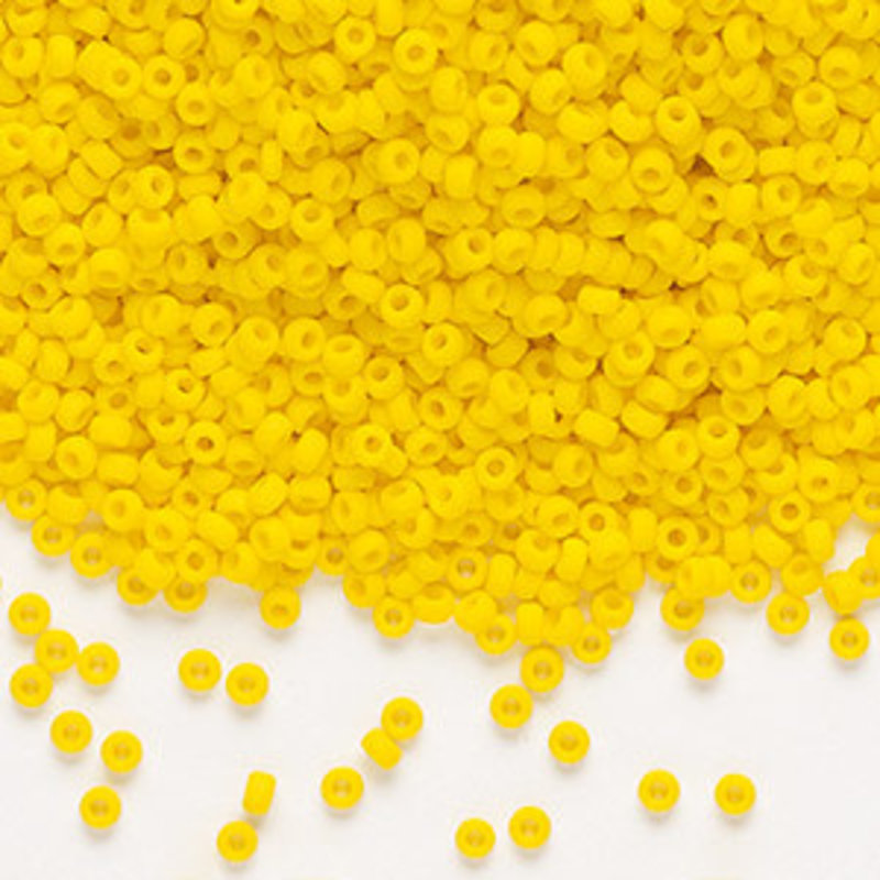 Miyuki #11 Rocaille Seed Bead Opaque Matte Canary 25gms
