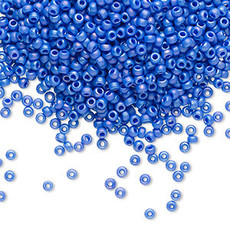 Miyuki #11 Rocaille Seed Bead Opaque Matte Rainbow Cyan Blue 25gms