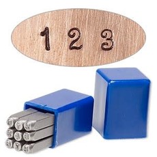 Steel Stamp Punch Fancy Number Set (0-8) 3mm