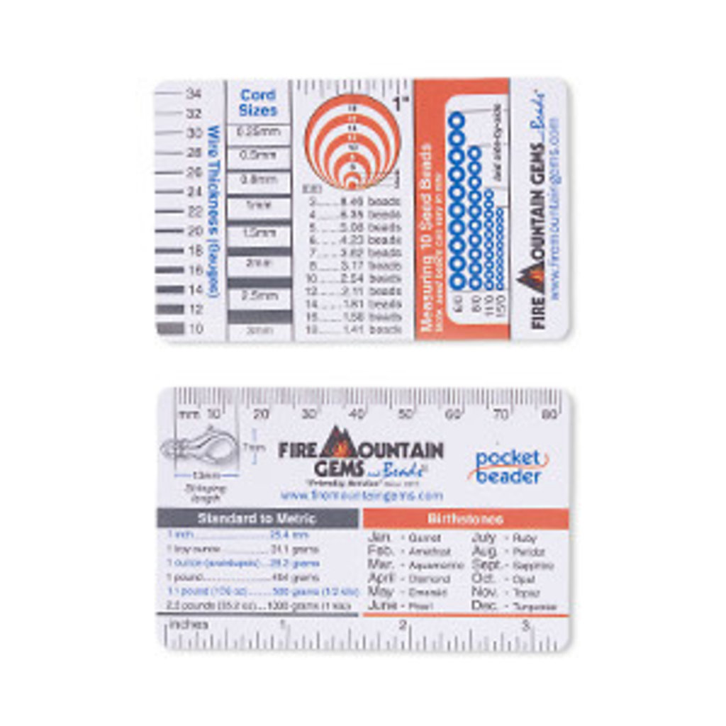 Pocket Beader Wallet Reference Card
