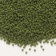 Miyuki #15 Rocaille Seed Bead Opaque Avocado 35 Grams