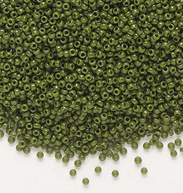 Miyuki #15 Rocaille Seed Bead Opaque Avocado 35 Grams