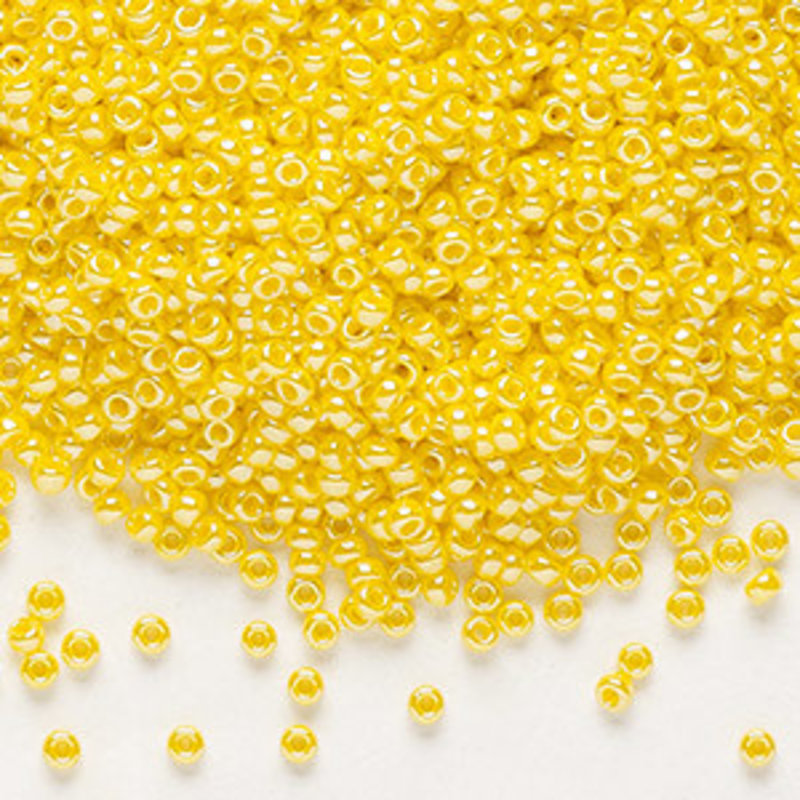 Miyuki #11 Rocaille Seed Bead Opaque Luster Canary 25gms