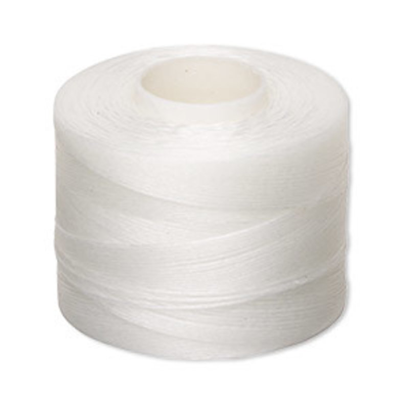 2 White Nymo Nylon Beading Thread Stringing Sz D 1584yds