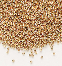 Miyuki #15 Rocaille Seed Bead Opaque Galvanized Yellow Gold 35gm