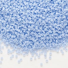 Miyuki #15 Rocaille Seed Bead Transparent  Opaque Blue Agate 35 Grams