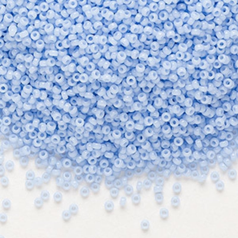 Miyuki #15 Rocaille Seed Bead Opaque Blue Agate 35 Grams