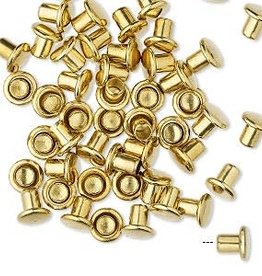 Brass Rivet 5.5x5mm 50pcs