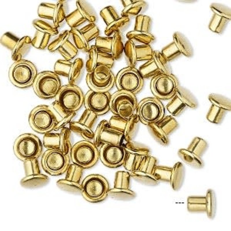 Brass Rivet 5.5x5mm 50pcs