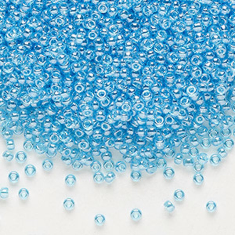 Miyuki #11 Rocaille Seed Bead Translucent Luster Ocean Blue 25gms