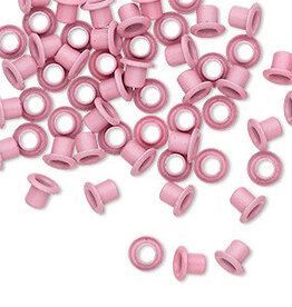 Pink Brass Eyelets 5x4mm 50pcs
