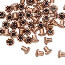 Copper-Plated Brass Rivet 5.5x5mm 50pcs