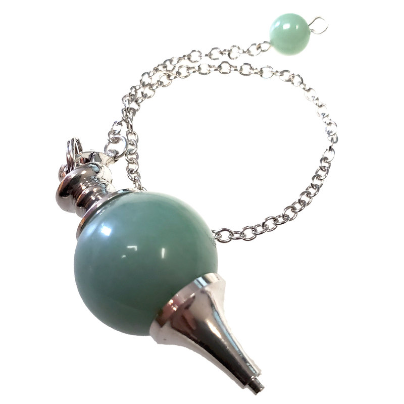 Jade Round Pendulum with Chain 20mm