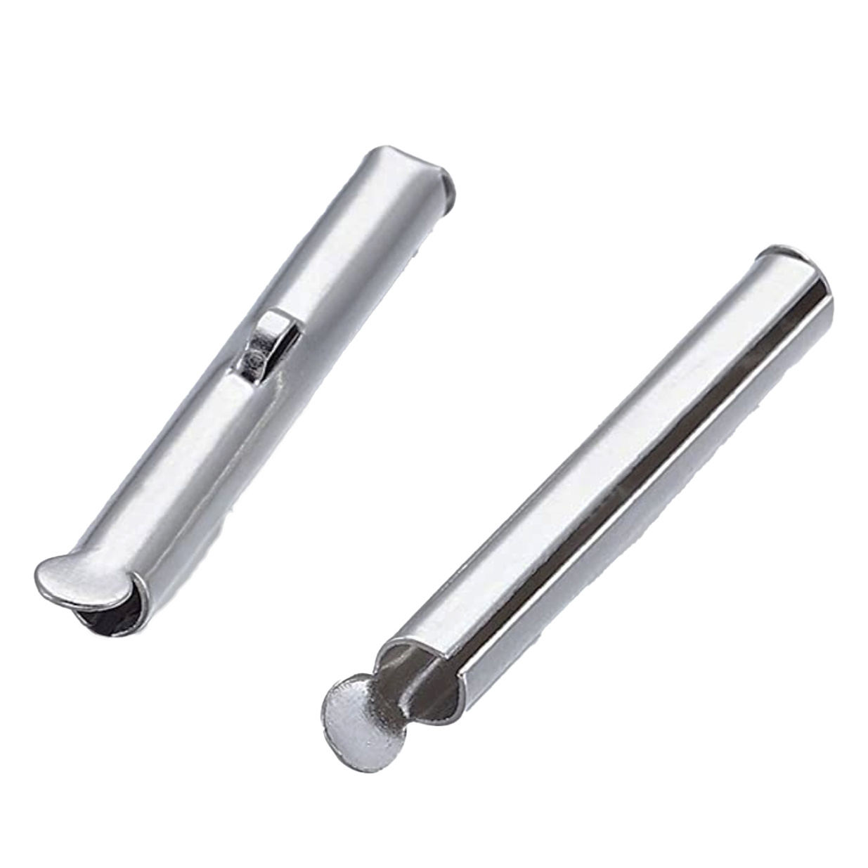 Slide on shop end clasp tubes