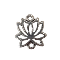 Blooming Lotus Charm 14x14mm 3pcs.