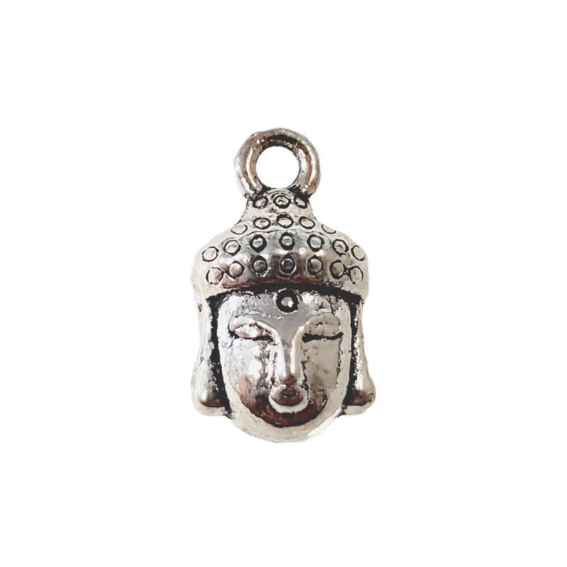 Buddha Head Charm with Loop 7x11mm 3pcs.