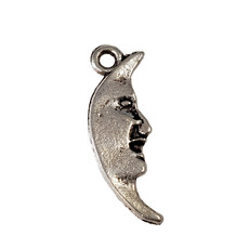 Half Moon with Face Charm 8x22mm 3pcs.