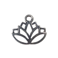 Large Hollow Lotus Charm 19x16mm 3pcs.