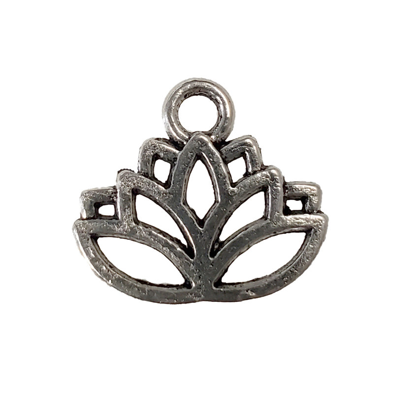 Hollow Lotus Charm 17x12mm 3pcs.