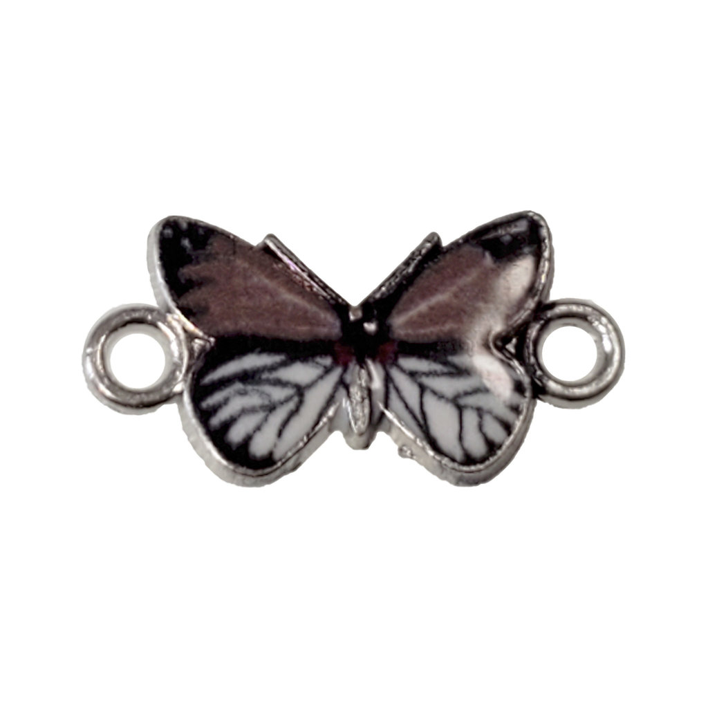 Butterfly Enamel  Charm 16x13mm 3pcs.