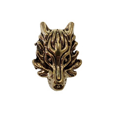 Gold Dragon Head Charm 14x20mm 3pcs.