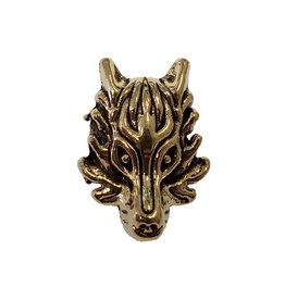 Gold Dragon Head Charm 14x20mm 3pcs.