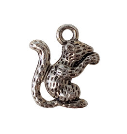 Squirrel with Nut Charm 12x14mm 3pcs.