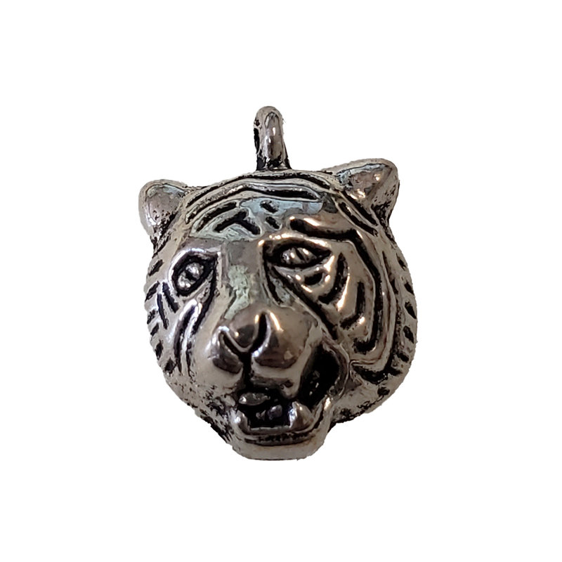 Tiger Head with Loop Charm 14mm 3pcs.