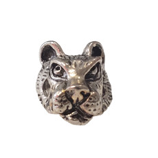 Tiger Head Charm 11mm 3pcs.
