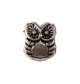Owl Charm with Big Hole 8x10mm 3pcs.