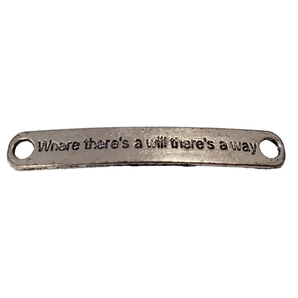 Where there's a will there's a way Charm 45x7mm 3pcs.