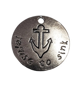 Round Refuse to sink Charm 20mm 3pcs.