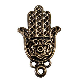 Gold Hamsa Charm 13x22mm 3pcs.