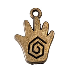 Gold Healing Hand Charm 13x17mm 3pcs.