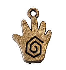 Gold Healing Hand Charm 13x17mm 3pcs.