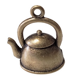 Gold Kettle Charm 18x19mm 3pcs.