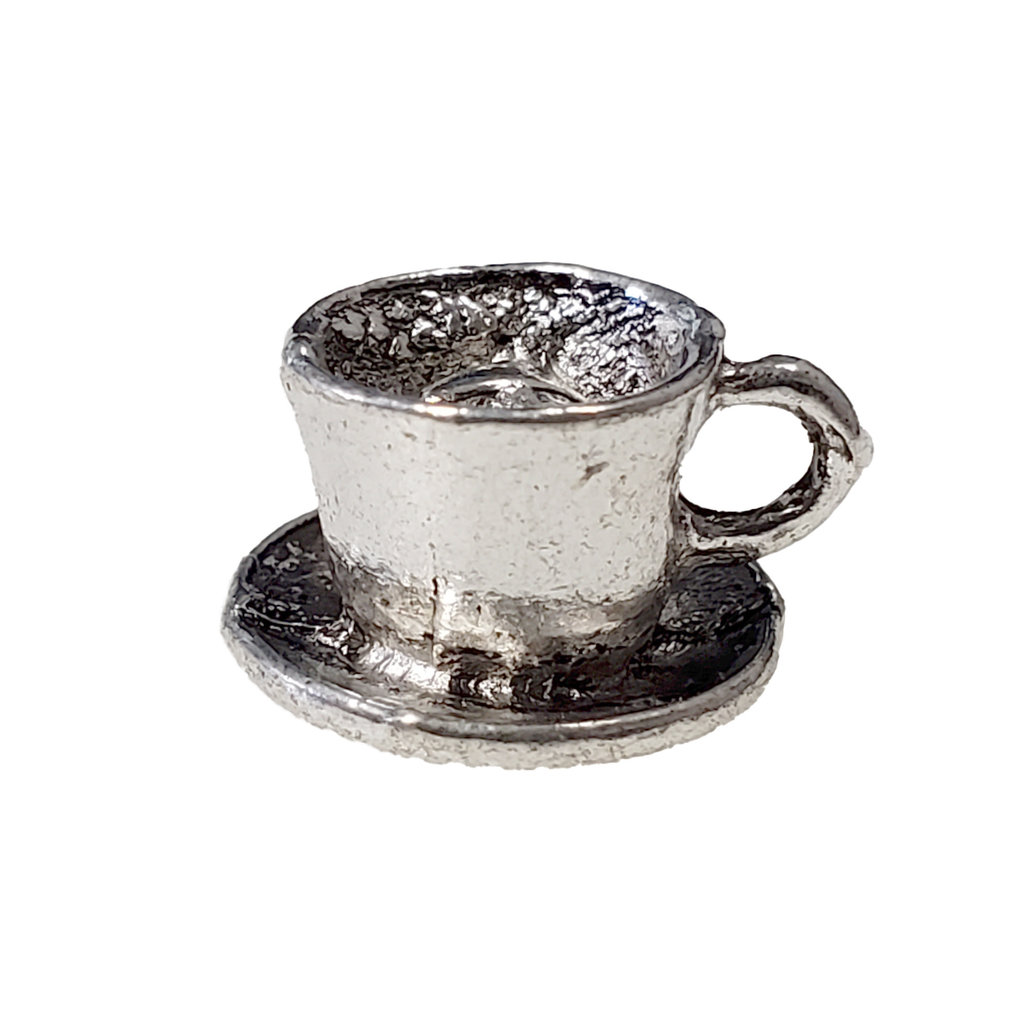 Tea cup Charm 12x8mm 3pcs.