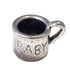 Baby Cup Charm 9x7mm 3pcs.