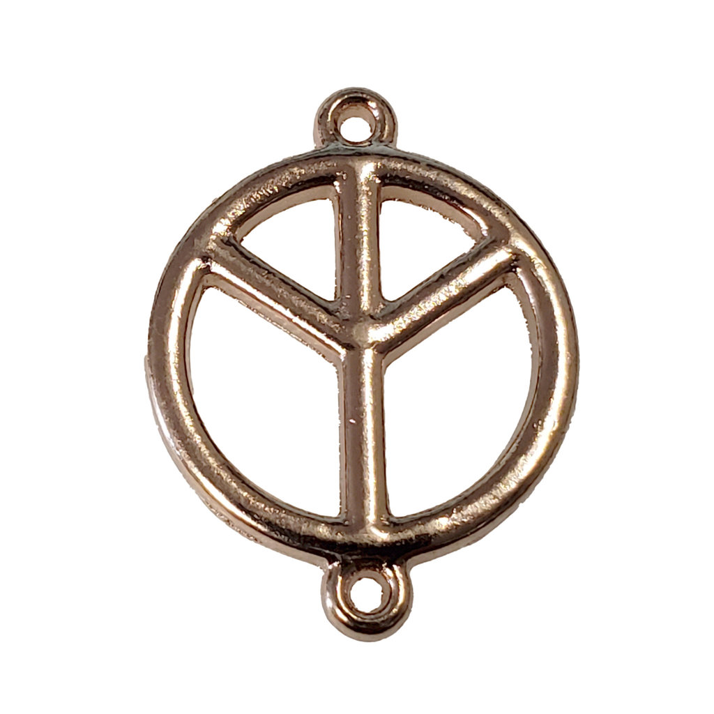 Gold Peace Charm 20mm 3pcs.