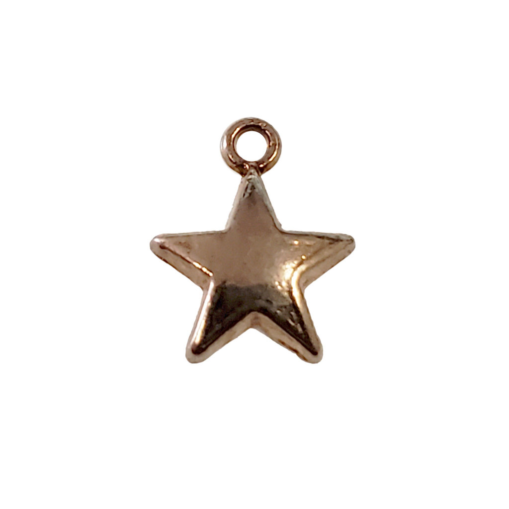 Gold Small Star Charm 8mm 3pcs.