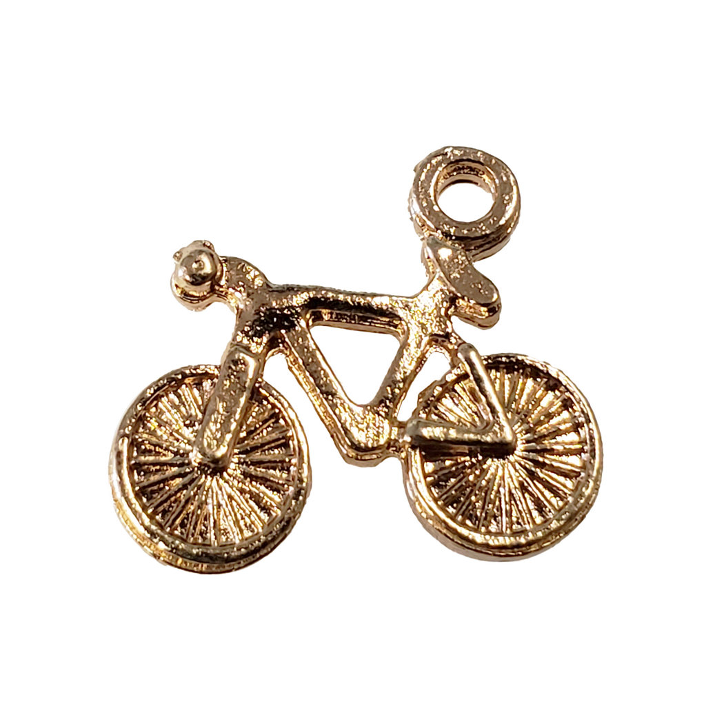 Gold Bike Charm 15x14mm 3pcs.