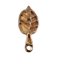 Gold Leaf Charm 11x26mm 3pcs.